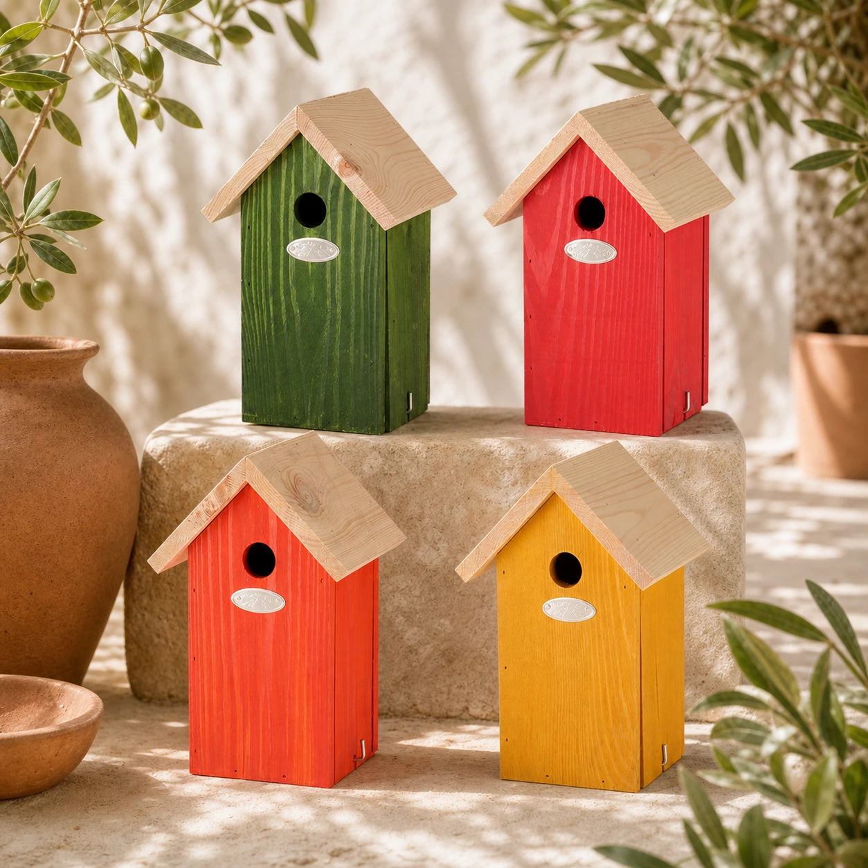 Nichoir teintes naturelles assorti