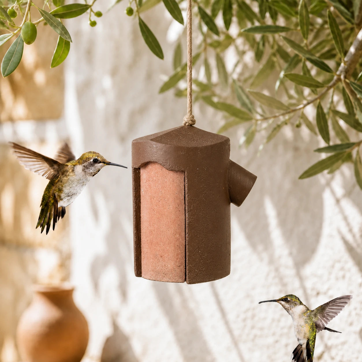 Nichoir cylindrique à accès latéraux
