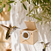 Nichoir observatoire en pin beige format 20 × 15 × 18 cm
