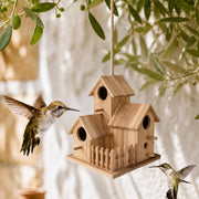 Lot de 3 nichoirs en bois marron