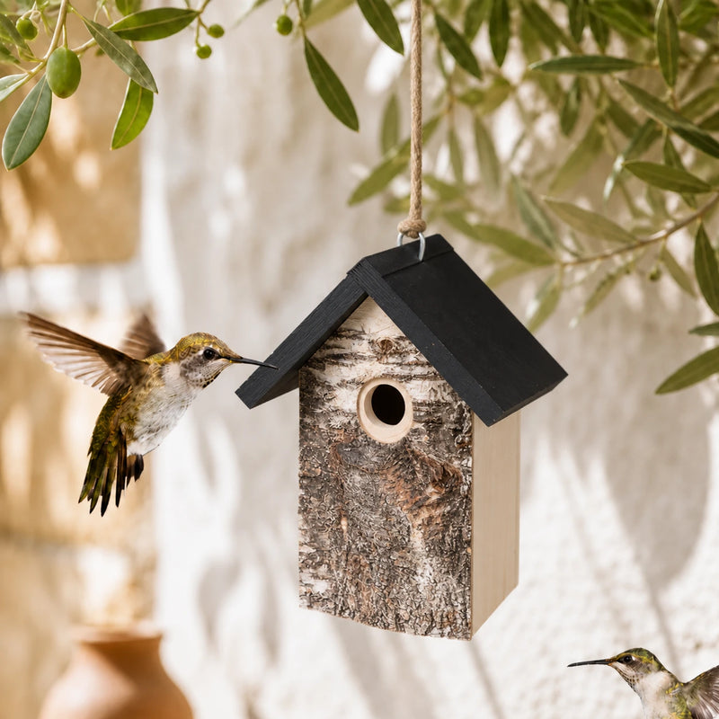 Nichoir en bois clair ouverture 28 mm