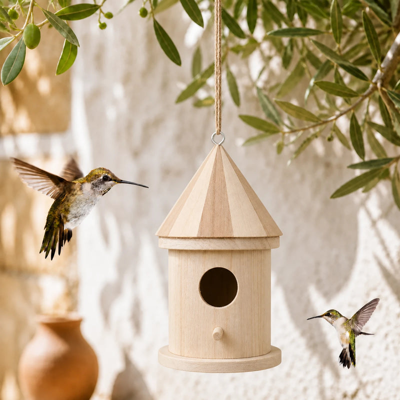 Nichoir observatoire en bois beige