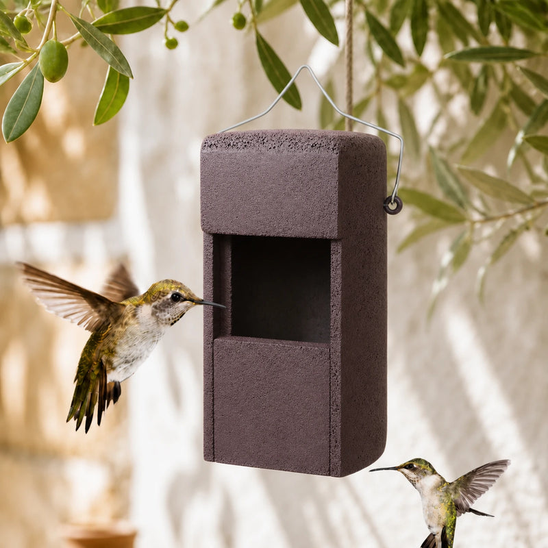 Nichoir semi-ouvert en béton de bois