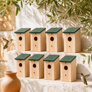 Lot de 8 nichoirs en bois de pin