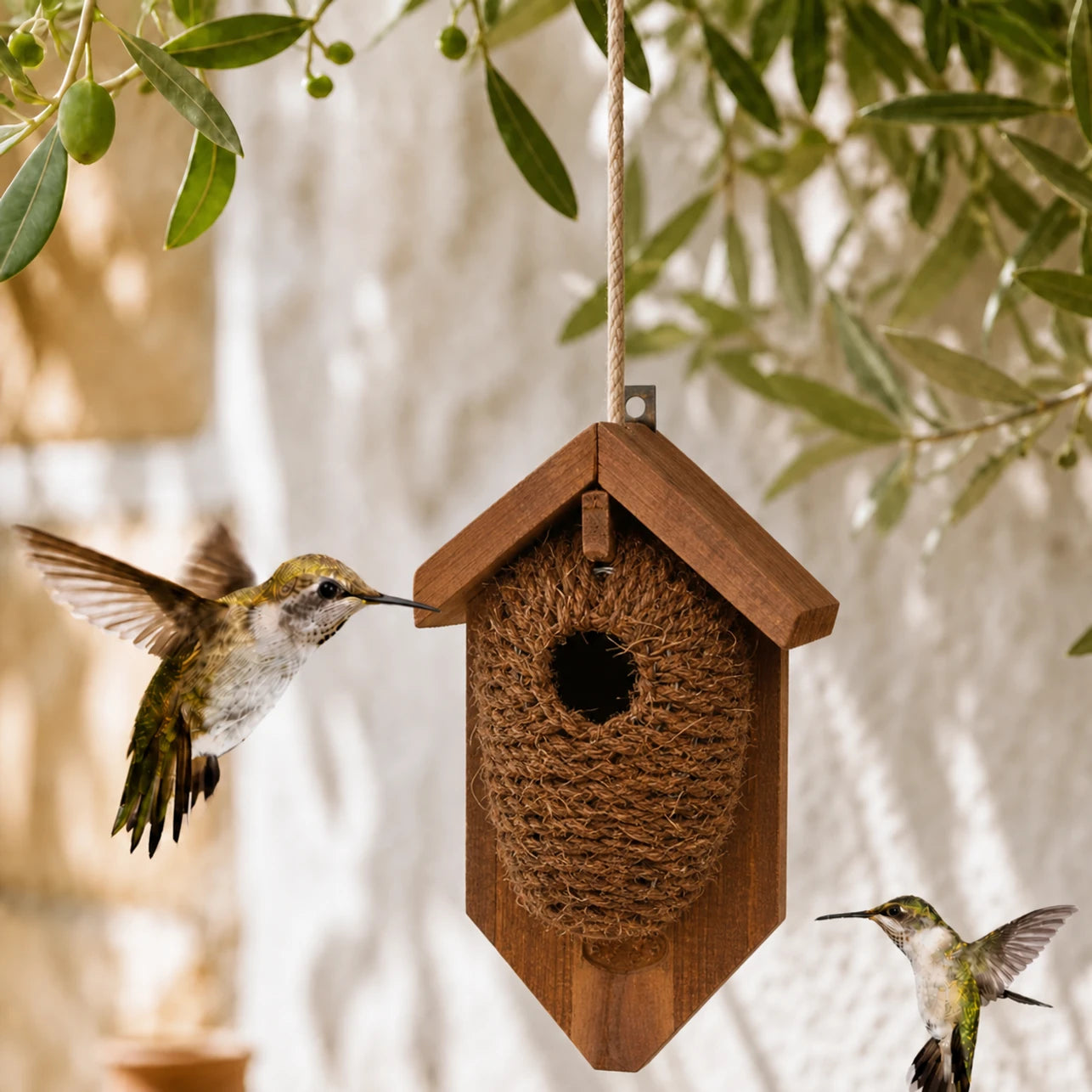 Nichoir en bois marron