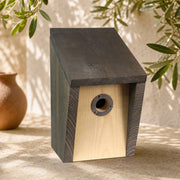 Nichoir gris en bois huilé