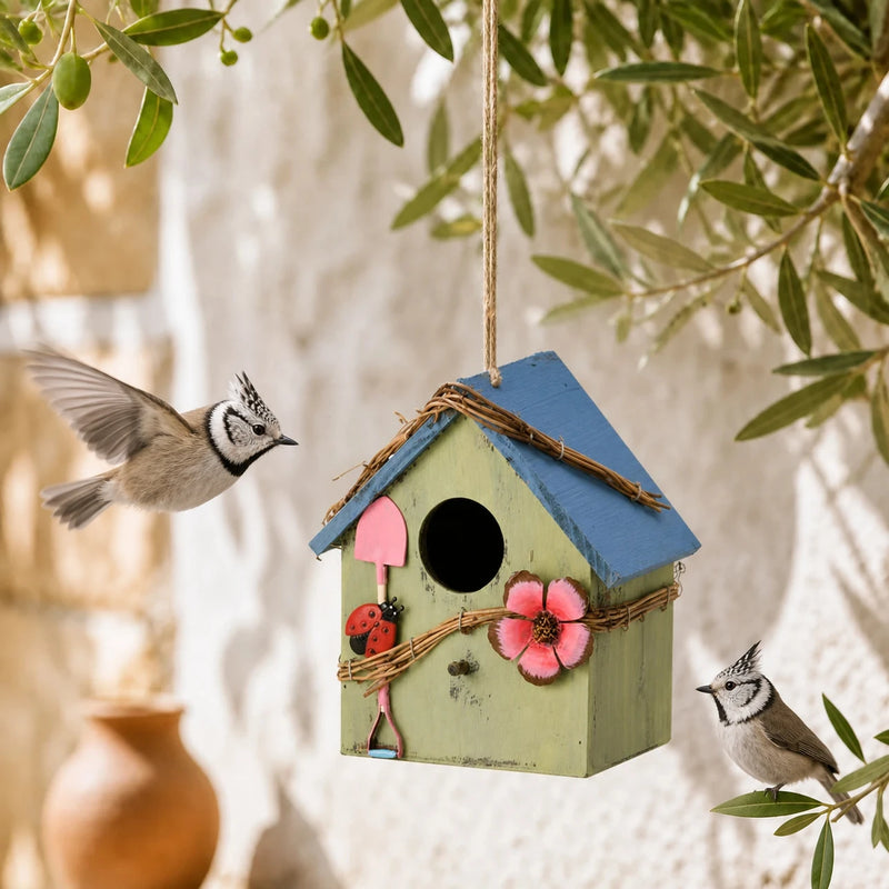 Nichoir mural en bois format 20,5 × 13,5 × 15 cm