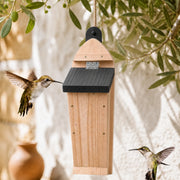 Nichoir effilé en bois à entrées latérales