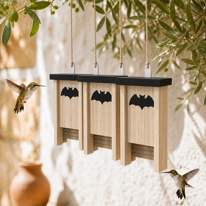 Lot de 3 nichoirs à chauves-souris