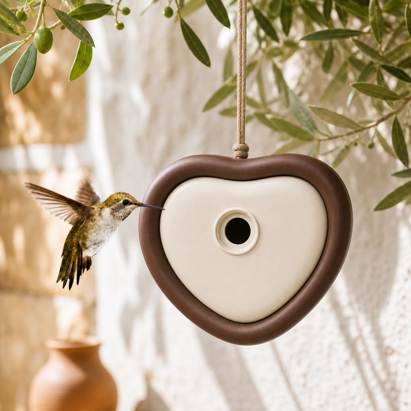 Nichoir recyclé marron 25 cm