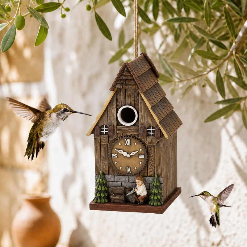 Nichoir en bois format 14,4 × 13,1 × 25,2 cm