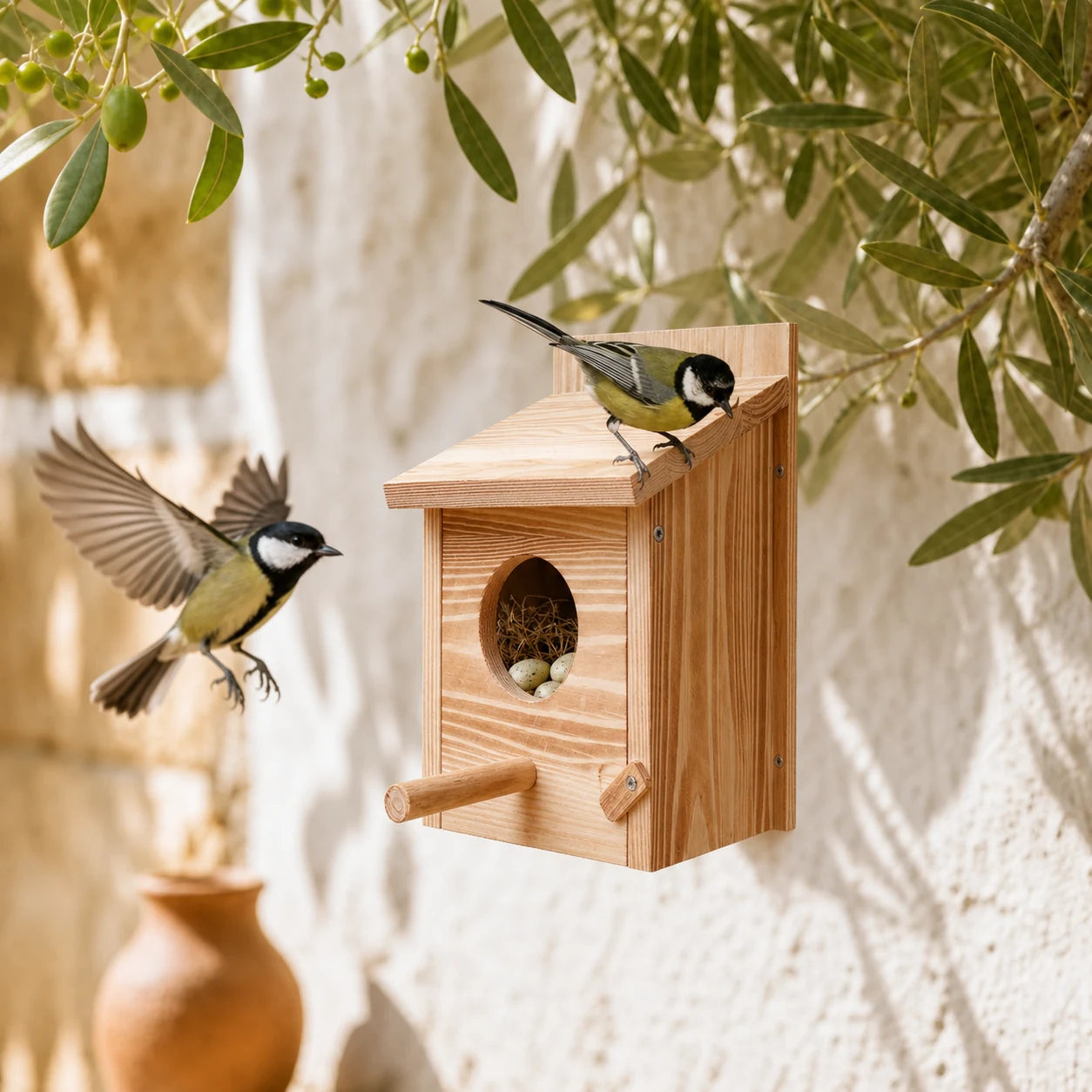 Nichoir en bois à entrée de 60 mm