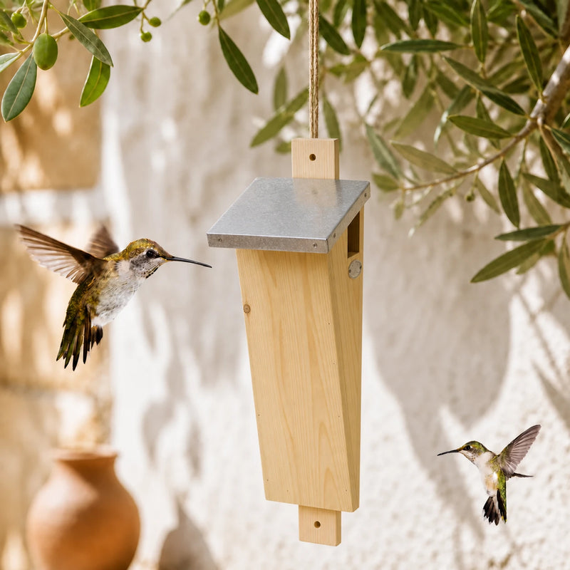 Nichoir en bois anthracite