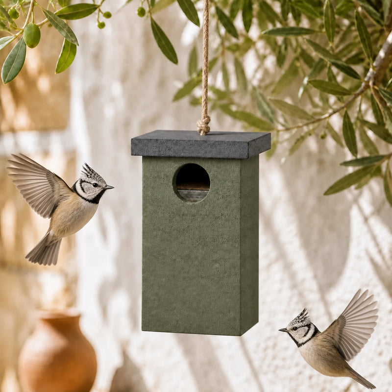 Nichoir grand volume en béton de bois