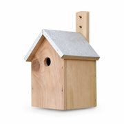 Nichoir maisonnette en bois clair à toit de zinc — photo 2