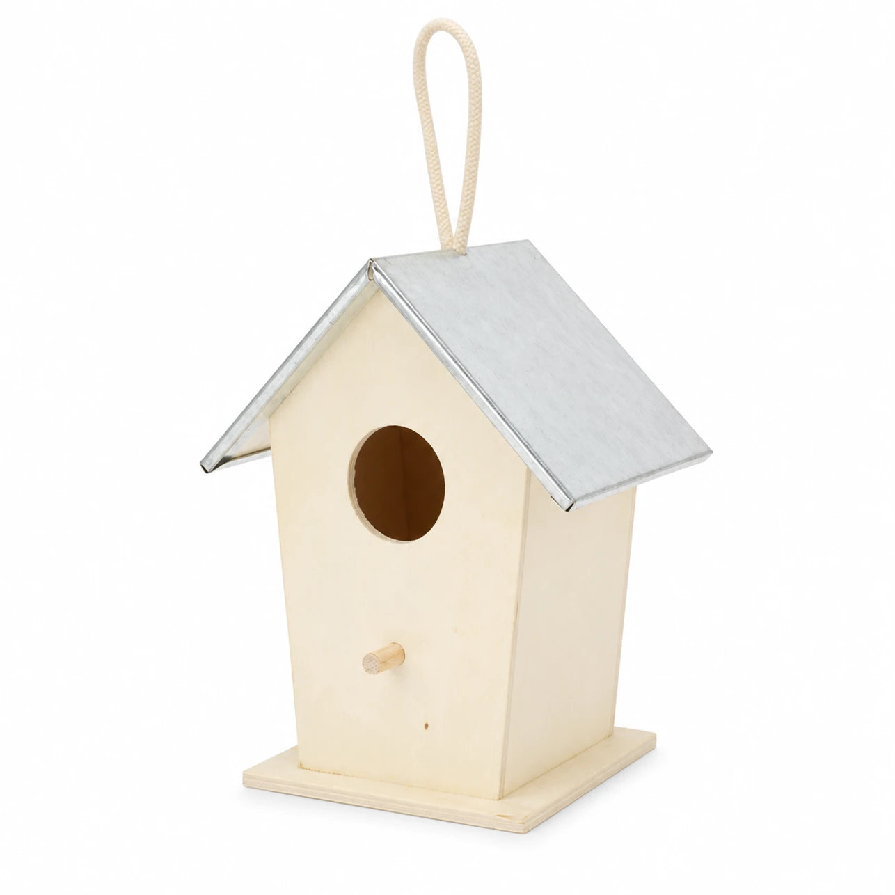 Nichoir style rustique en bois beige — photo 2