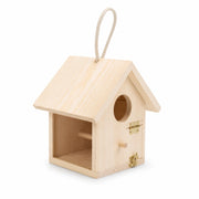 Nichoir observatoire en bois beige format 14,7 × 13 × 15,8 cm — photo 2