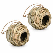 Lot de 2 nichoirs suspendus ronds en fibres tressées — photo 2