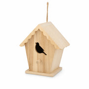 Nichoir en bois clair à toit festonné — photo 2
