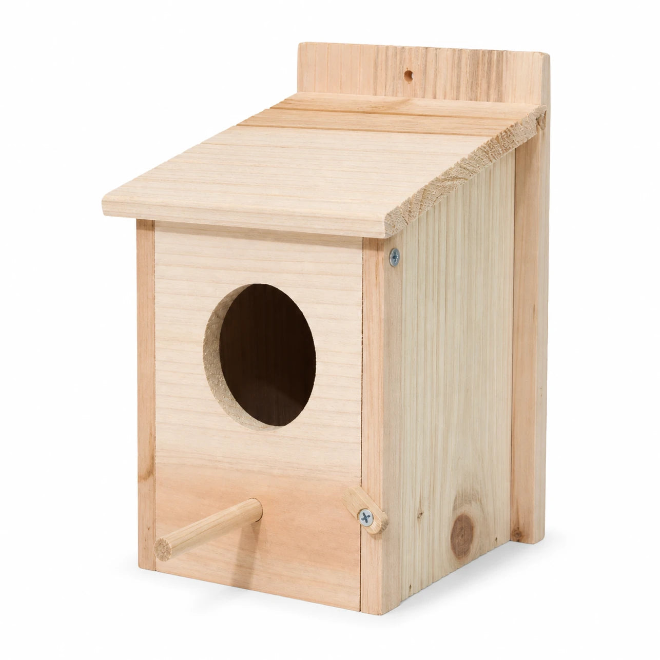 Nichoir suspendu en bois beige format 15 × 15 × 22 cm — photo 2