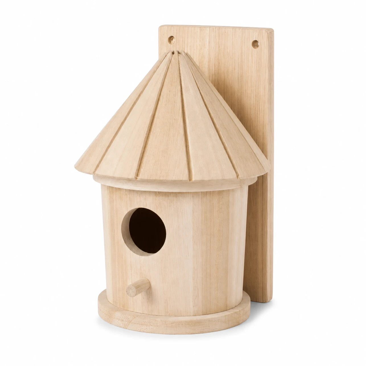 Nichoir mural en bois beige format 20 × 20 × 32 cm — photo 2