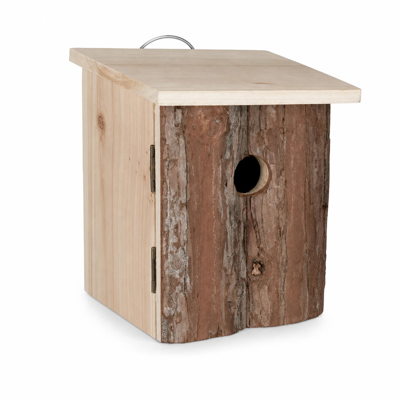 Nichoir rustique en bois à façade écorce — photo 2