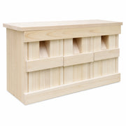 Nichoir à 3 chambres en bois naturel — photo 2