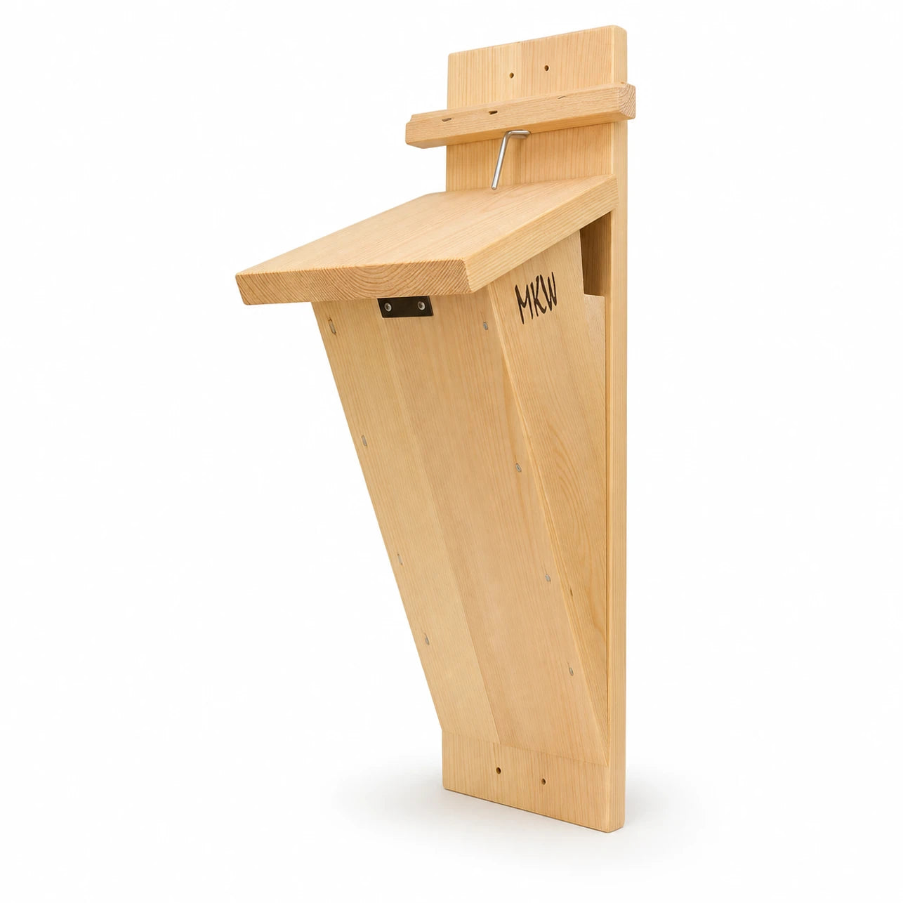 Nichoir vertical en bois à façade inclinée — photo 2