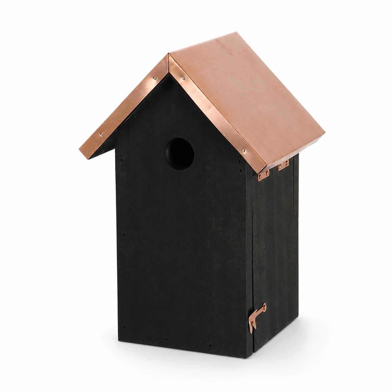 Nichoir noir à toit cuivré hauteur 26 cm — photo 2