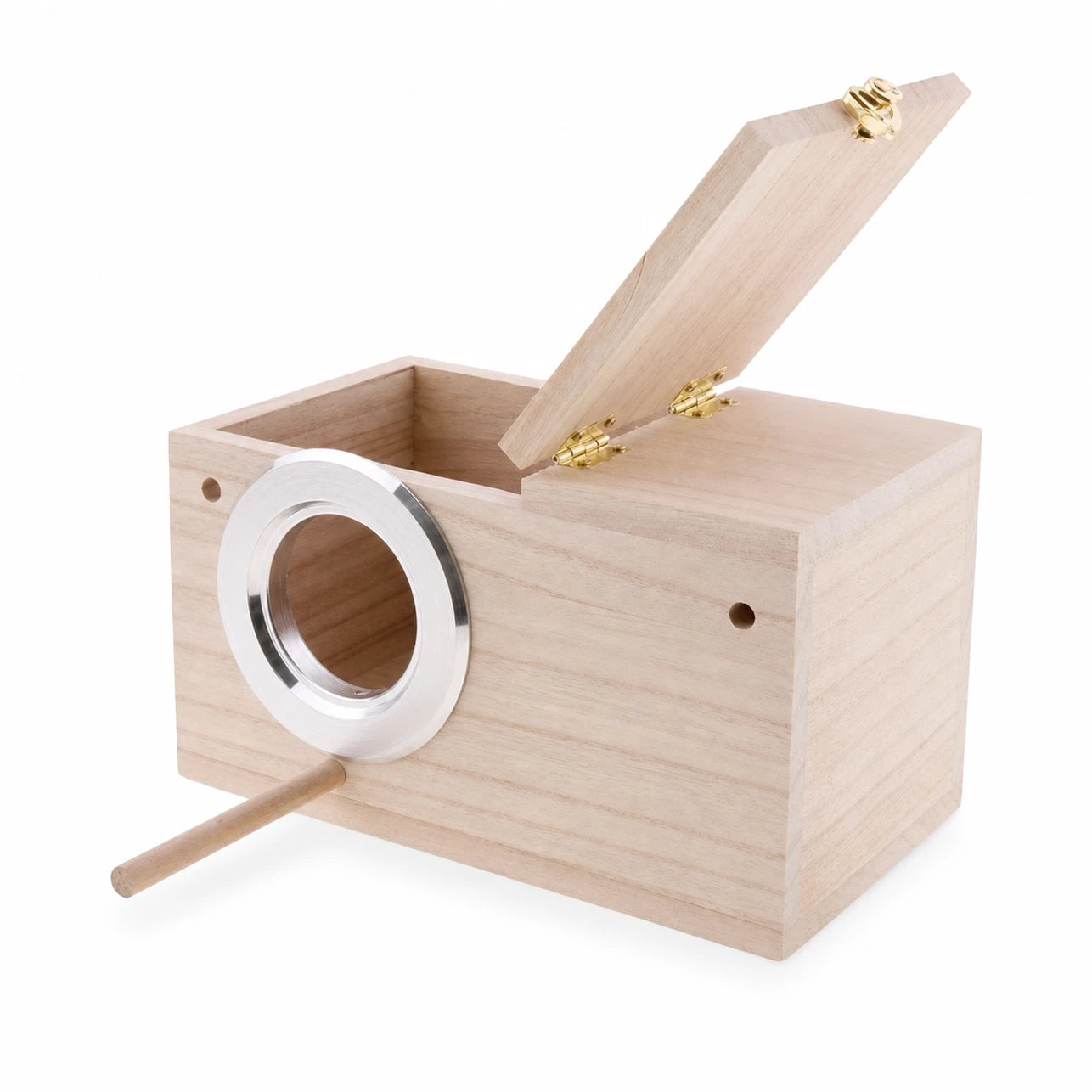 Nichoir en bois beige format 24,7 × 13 × 13 cm — photo 2