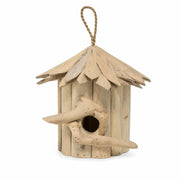 Nichoir suspendu en bois beige format 23 × 22 cm — photo 2