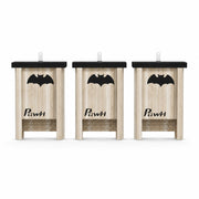 Lot de 3 abris à chauves-souris en bois noir — photo 2