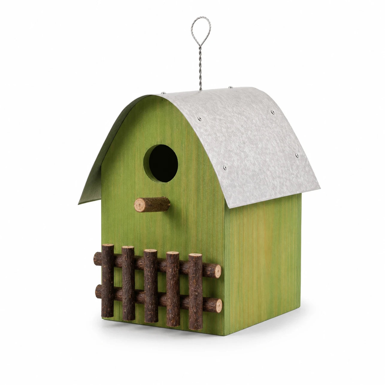 Nichoir en bois vert format 22,2 × 15 × 20 cm — photo 2