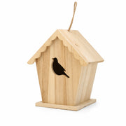 Nichoir en bois à toit festonné et façade découpée — photo 2