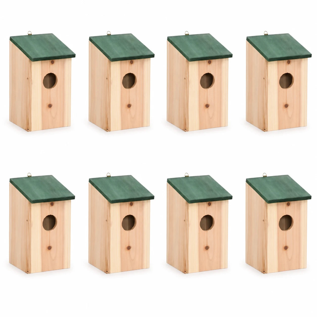 Lot de 8 nichoirs en bois de pin — photo 2