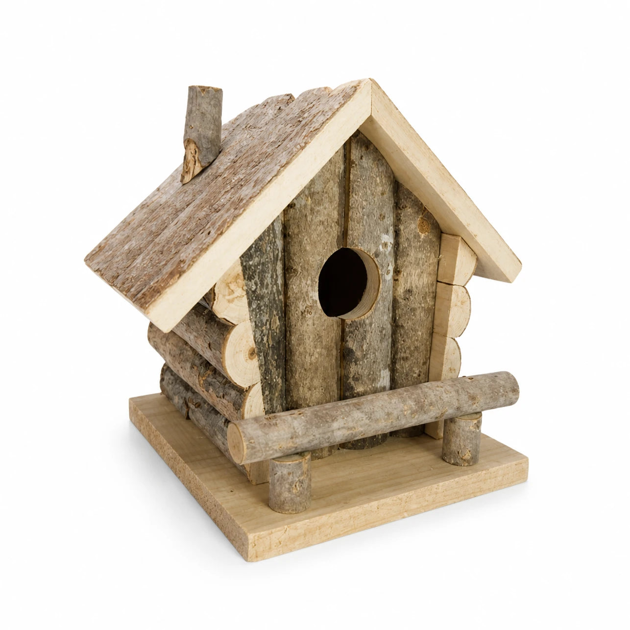 Nichoir en bois marron format 20 × 17 × 19 cm — photo 2