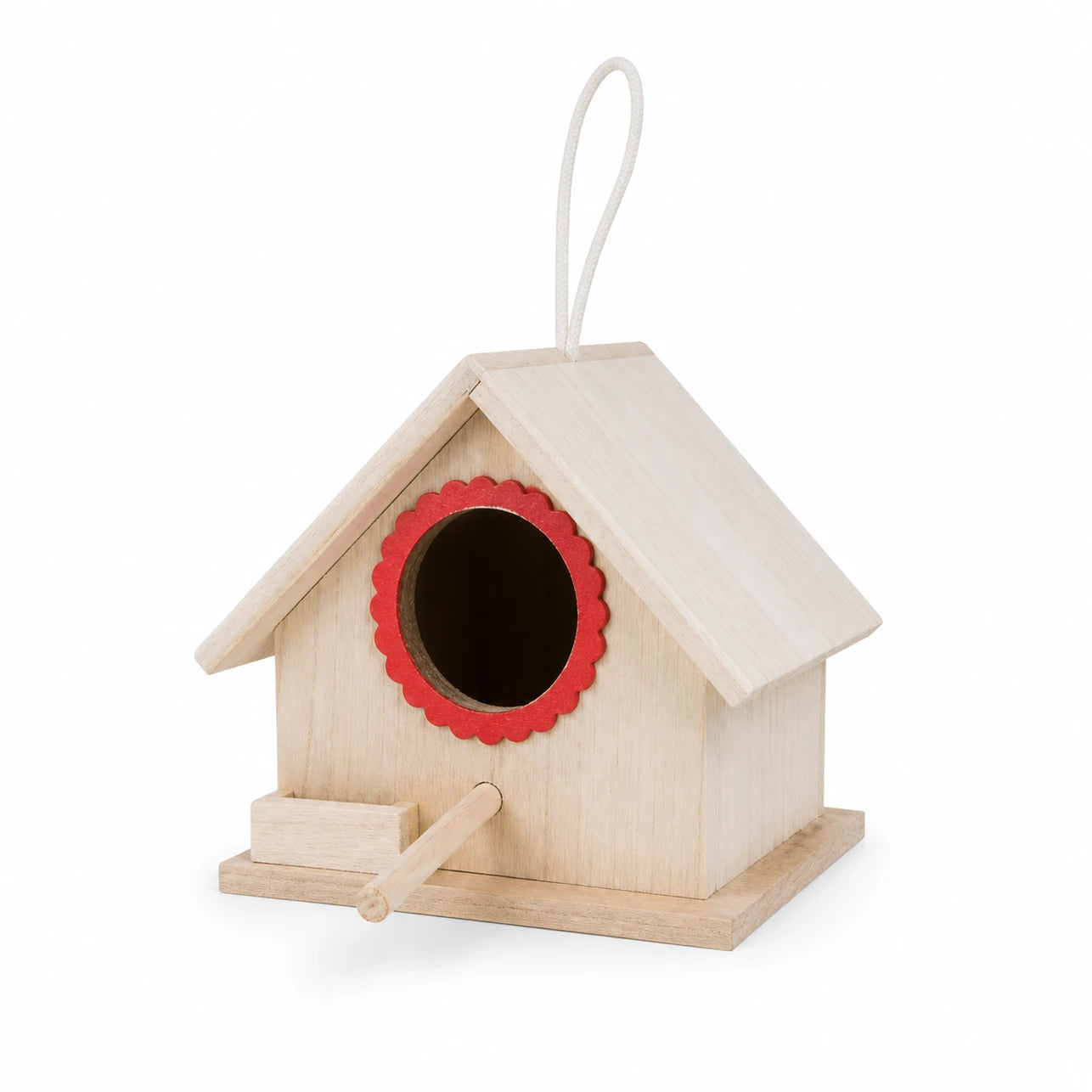 Nichoir suspendu en pin rouge — photo 2