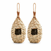 Lot de 2 nichoirs suspendu beige format 11,5 × 22 cm — photo 2