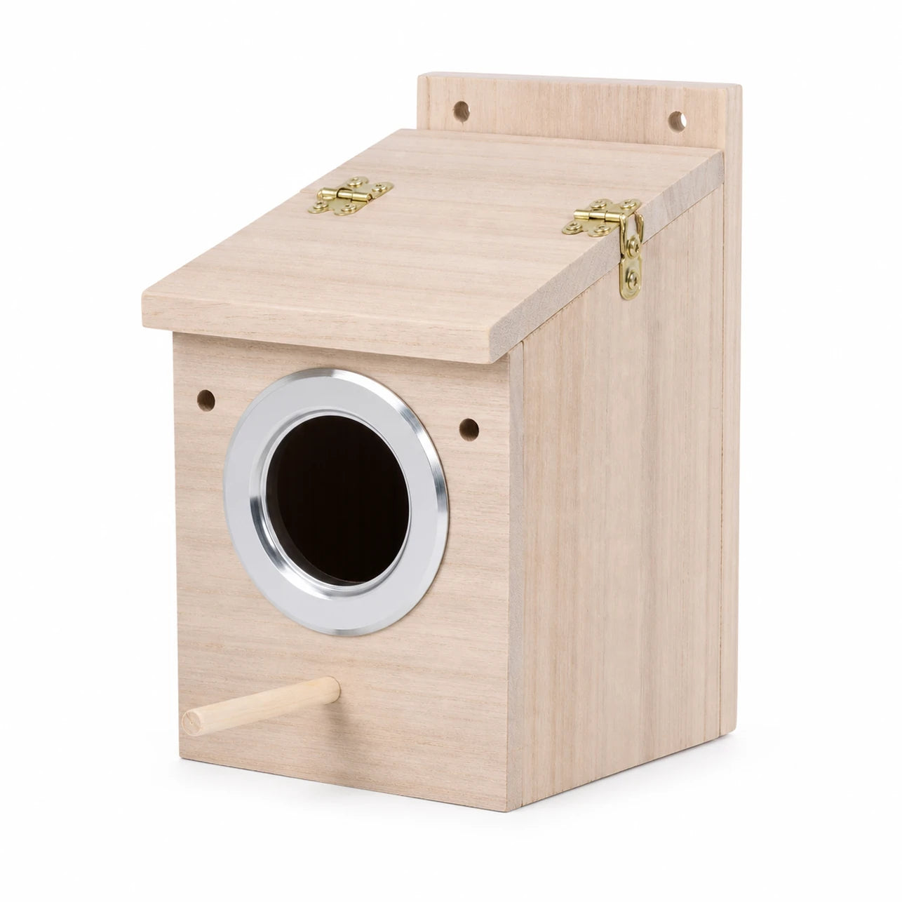 Nichoir carré en bois à toit amovible format 12 × 12 × 19,5 cm — photo 2