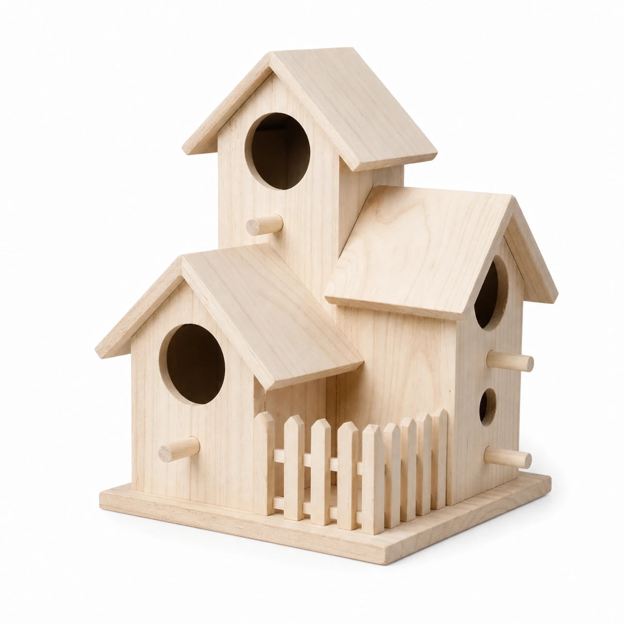 Lot de 3 nichoirs en bois format 20 × 17 × 17 cm — photo 2