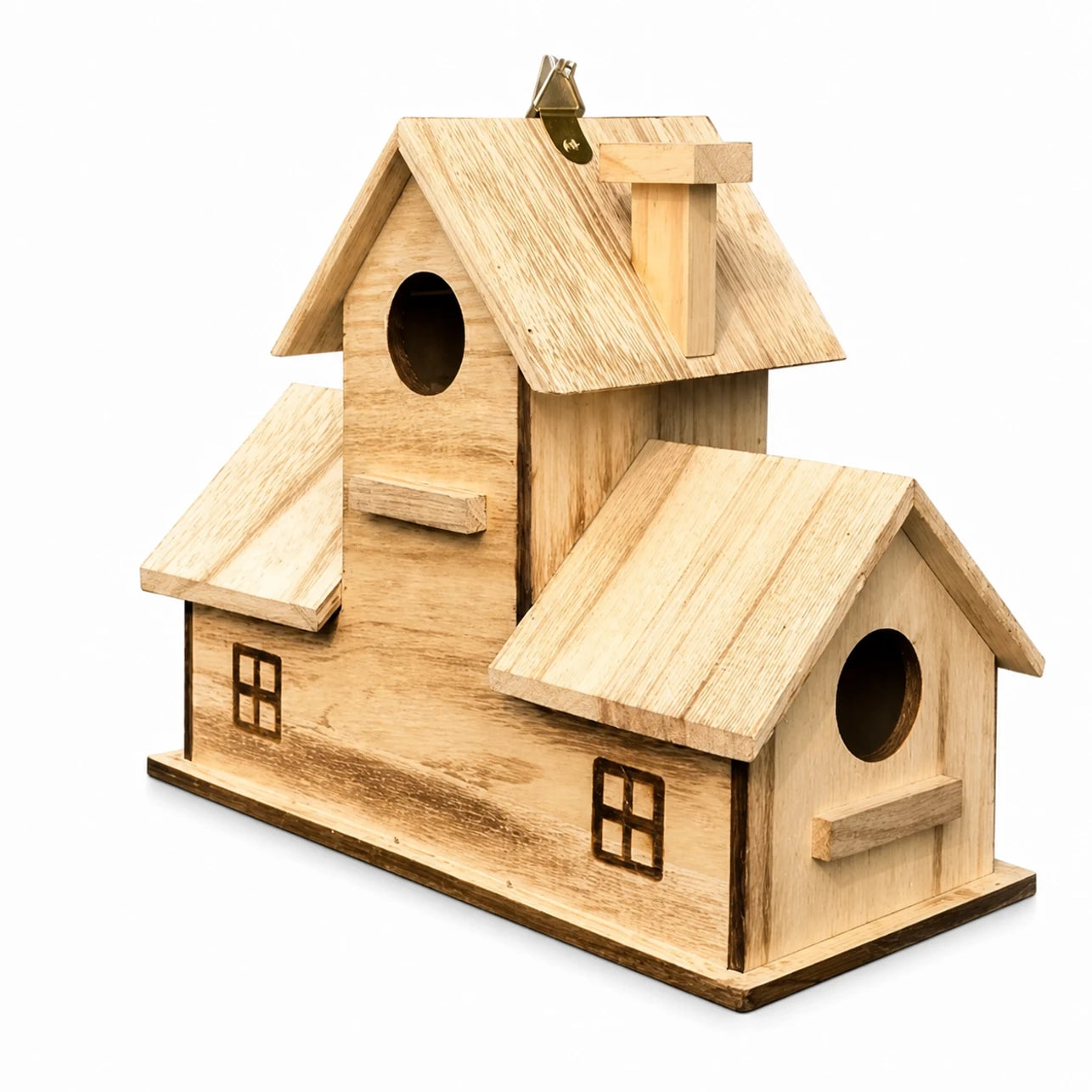 Nichoir style rustique en bois marron format 30 × 13 × 23 cm — photo 2