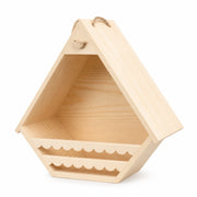 Nichoir mural en bois beige format 30 × 30 × 16 cm — photo 2