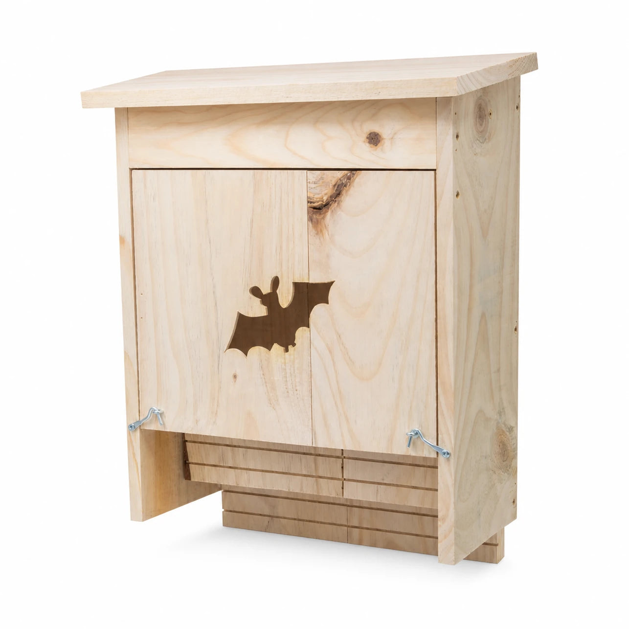 Nichoir vertical en bois à façade découpée — photo 2