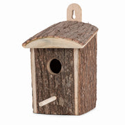 Nichoir style rustique en bois marron format 12 × 11,5 × 18 cm — photo 2