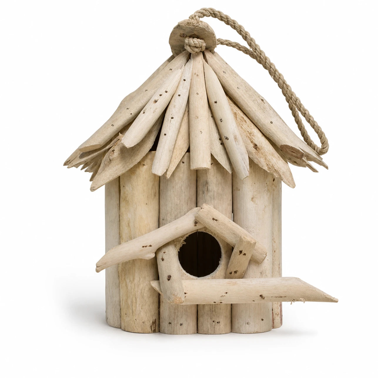 Nichoir suspendu en bois beige format 20 × 17 × 24 cm — photo 2