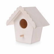 Nichoir en bois blanc format 4,7 × 4,7 × 9,5 cm — photo 2