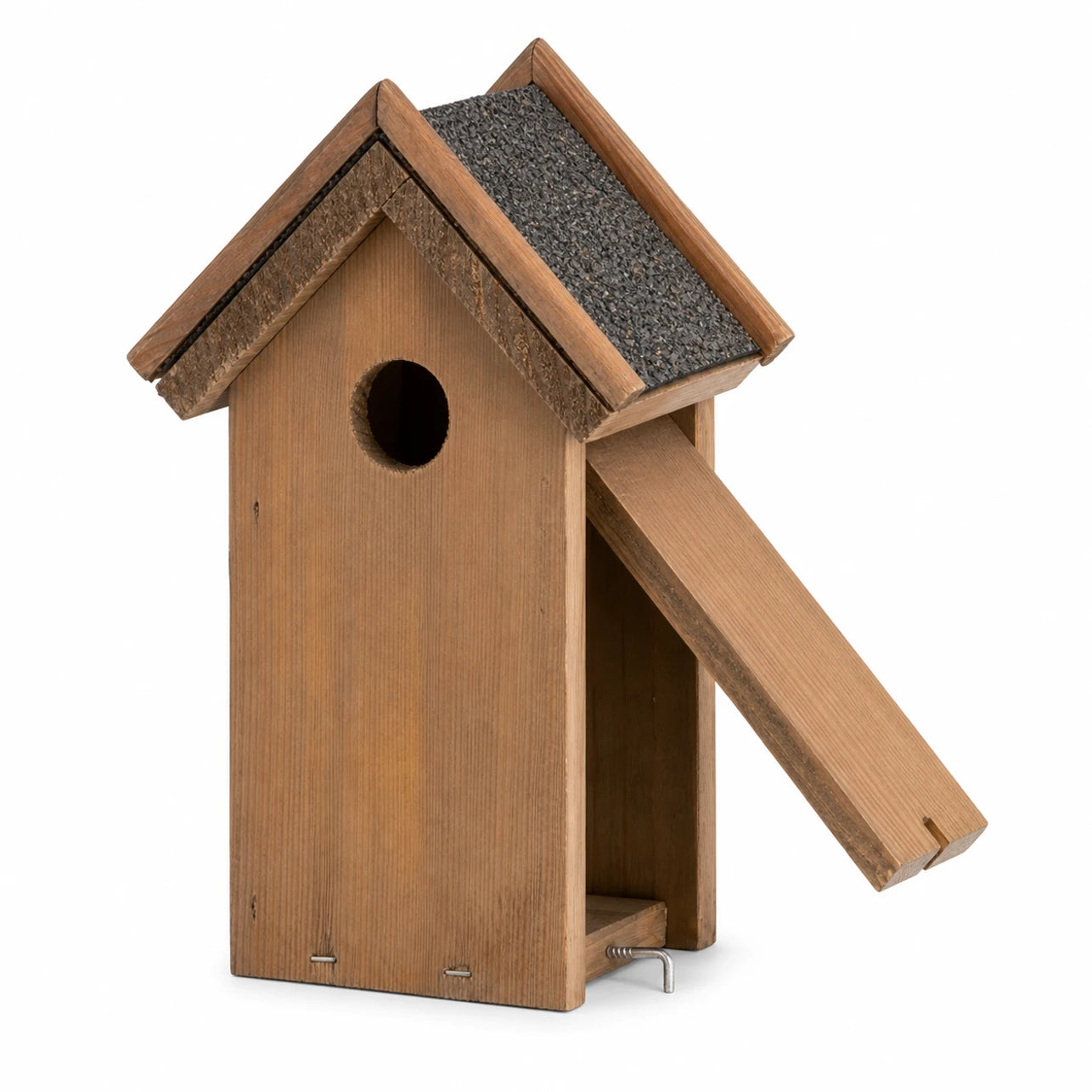 Nichoir en bois marron à toit bitumé format 16 × 21,5 cm — photo 2