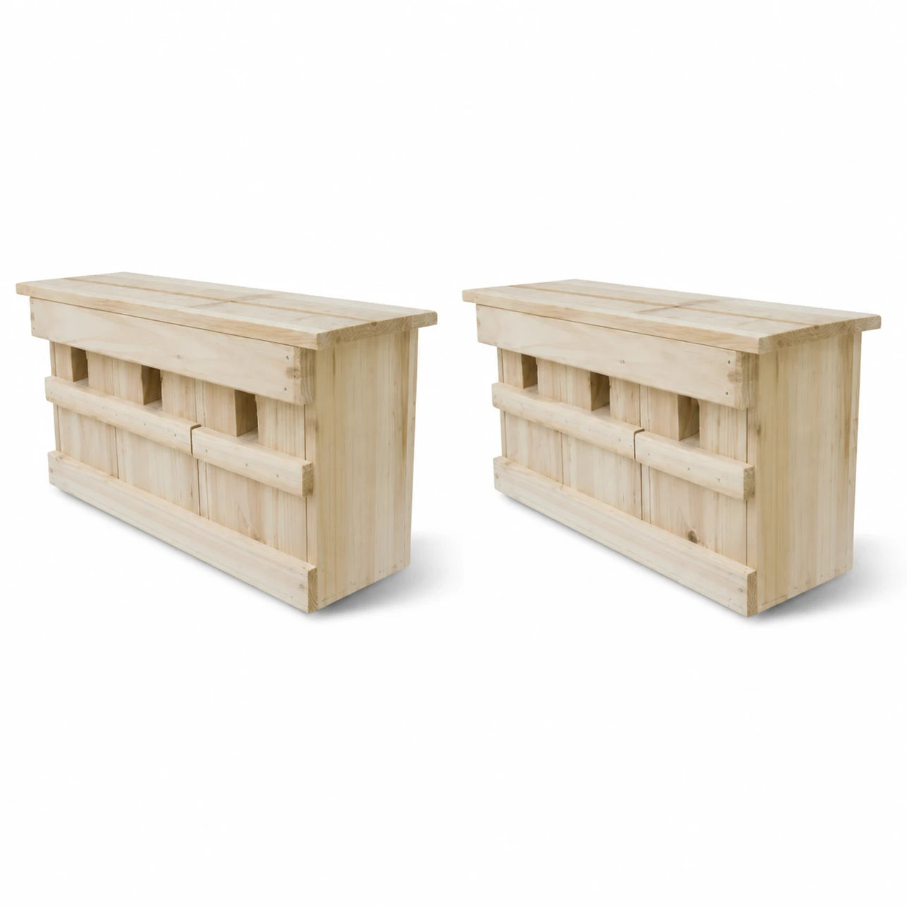 Lot de 2 nichoirs en bois marron format 44 × 15,5 × 21,5 cm — photo 2