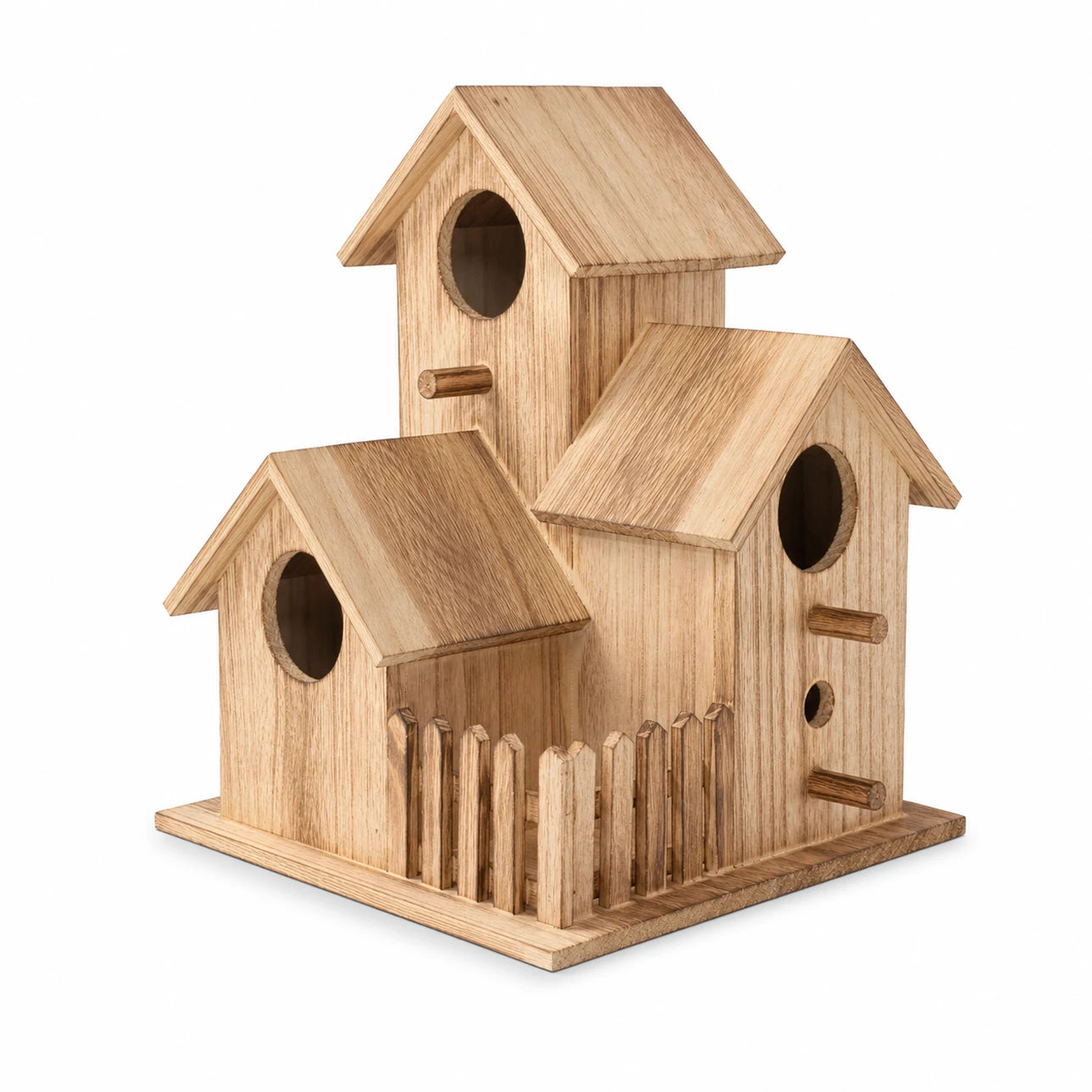 Lot de 3 nichoirs en bois marron — photo 2