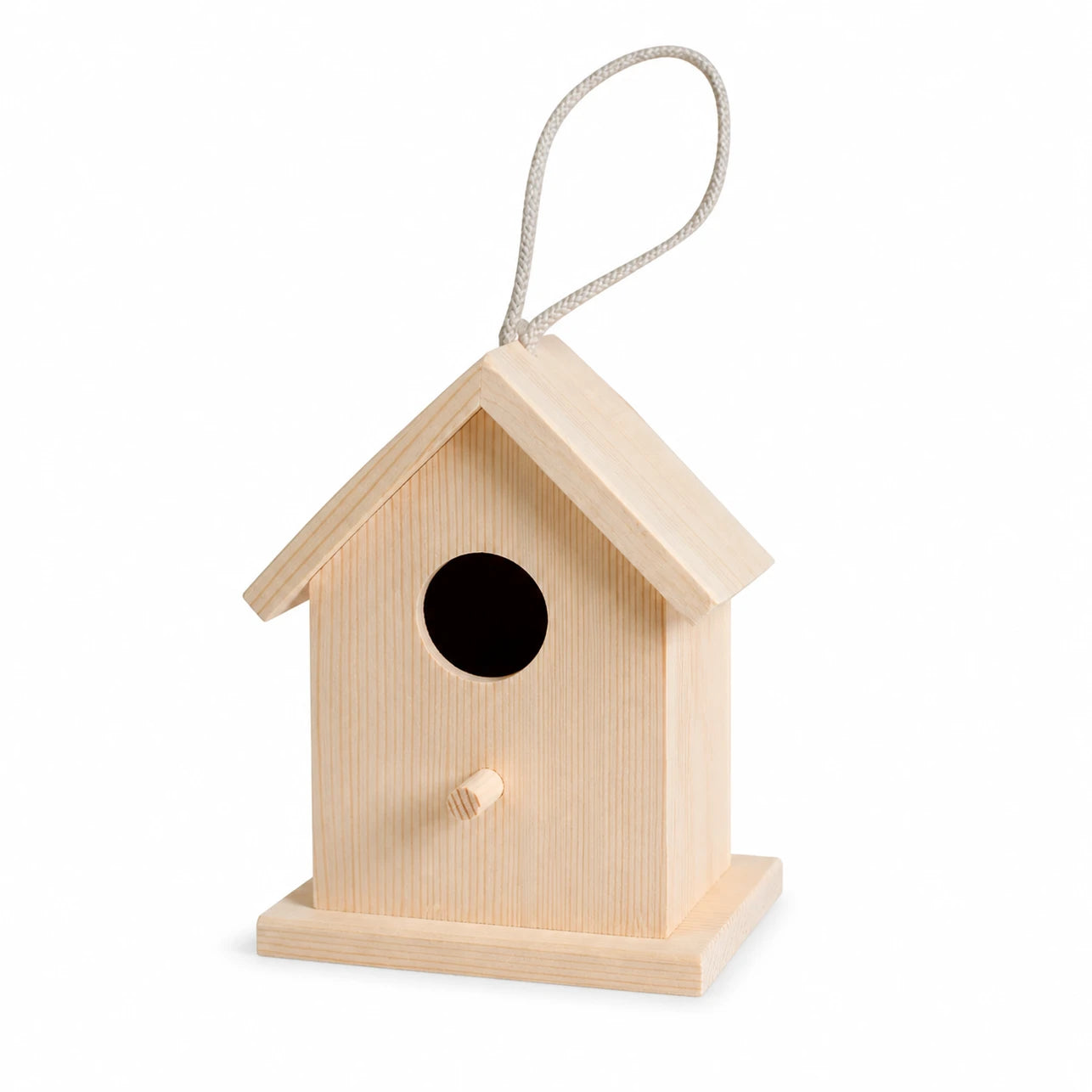 Nichoir en bois beige format 13 × 10 × 8,3 cm — photo 2